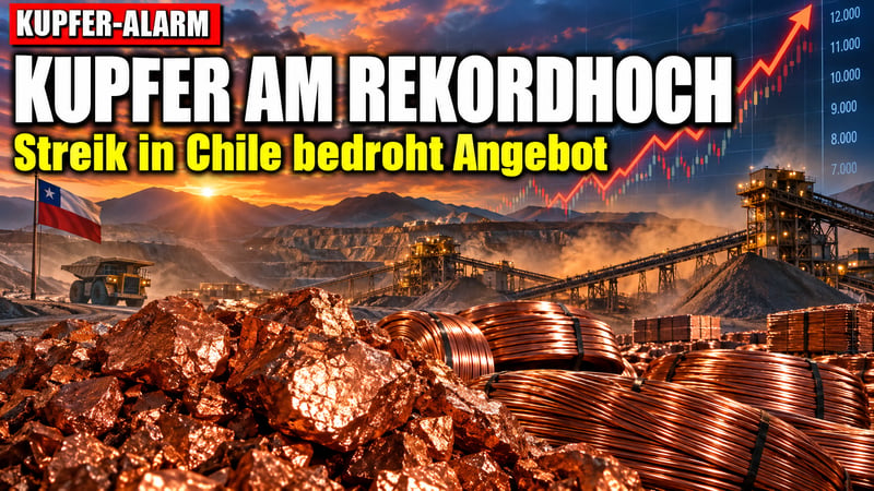 Kupfer-Alarm aus Chile: Streik droht, Preis klebt am Rekordhoch!