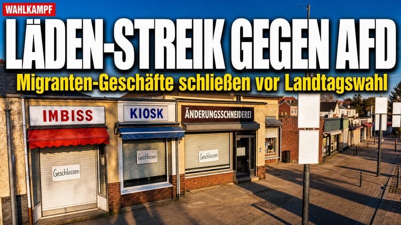 Läden zu gegen die AfD: Migranten-Streik vor der Wahl in Sachsen-Anhalt