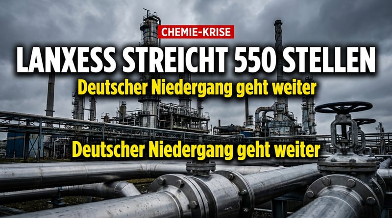 Lanxess im freien Fall: Chemie-Riese streicht hunderte Stellen – ein Symptom des deutschen Niedergangs