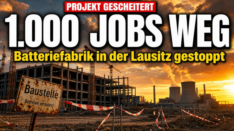 Lausitz-Debakel: 1.000 Jobs weg â Batteriefabrik vor Baustart gestorben