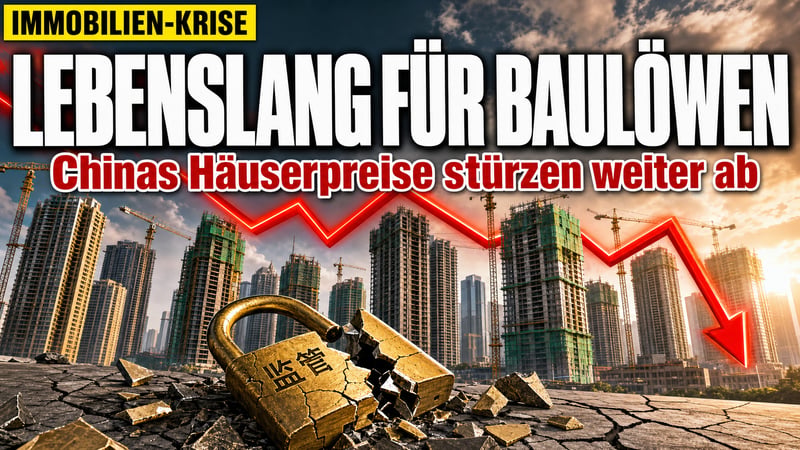 Lebenslang für den Baulöwen – und Chinas Häuserpreise stürzen weiter