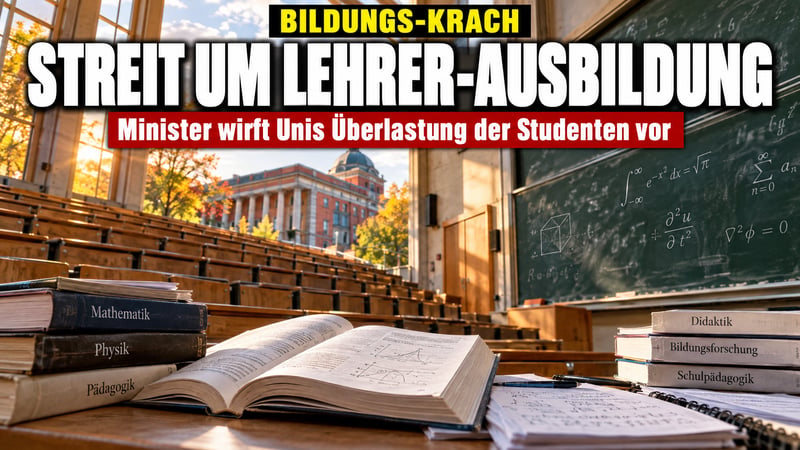 Lehrer-Ausbildung auf Abwegen: Minister rechnet mit den Unis ab!