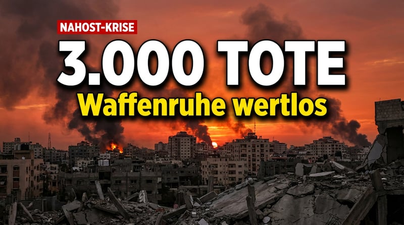 Libanon im Feuer: Trotz Waffenruhe nähert sich die Todeszahl der 3.000er-Marke