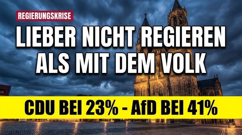Lieber gar kein Regieren als Regieren mit dem Wählerwillen: Schulzes trotziges Manöver in Sachsen-Anhalt