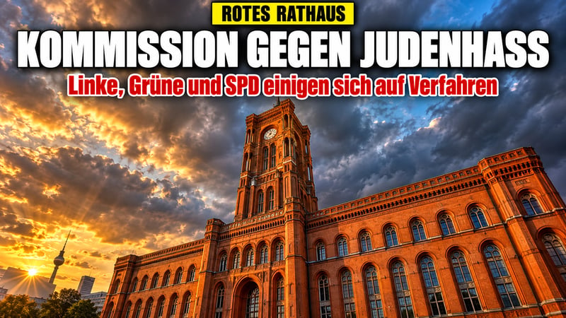 Linke vor dem Roten Rathaus: Kommission soll über Antisemitismus richten!