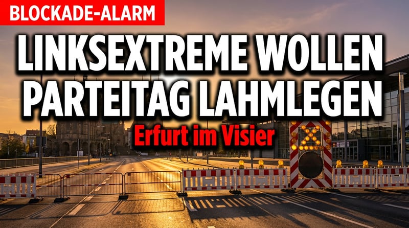Linksextreme Blockade-Allianz will AfD-Parteitag in Erfurt lahmlegen – und die Medien schauen weg