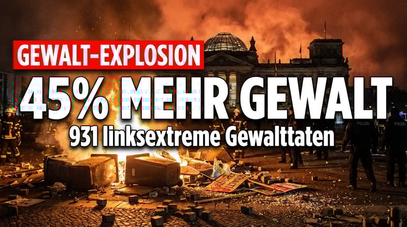 Linksextreme Gewalt explodiert: Fast 50 Prozent mehr Gewalttaten als im Vorjahr
