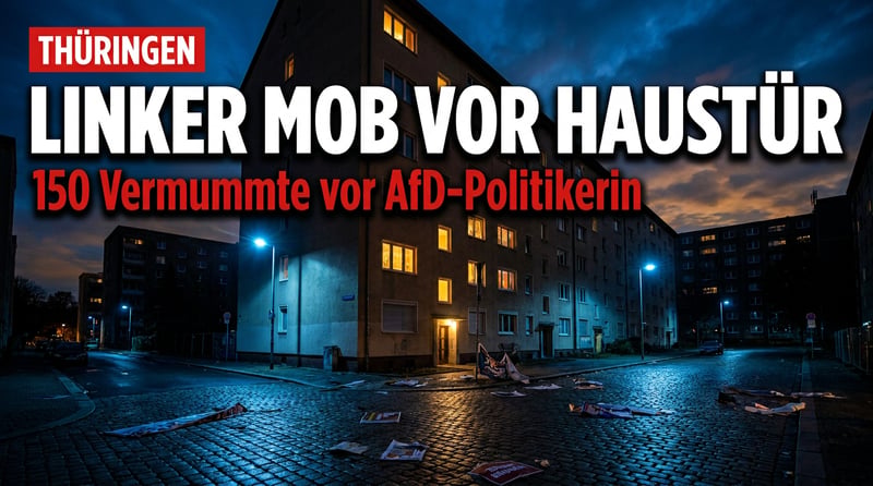 Linksextremer Mob marschiert vor das Haus einer AfD-Abgeordneten – und Politik schweigt