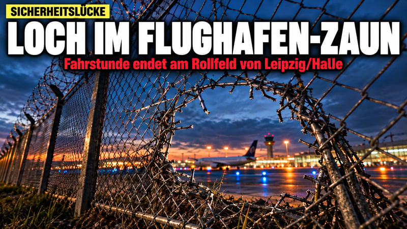 Loch im Flughafenzaun: Fahrstunde endet am Rollfeld von Leipzig/Halle!