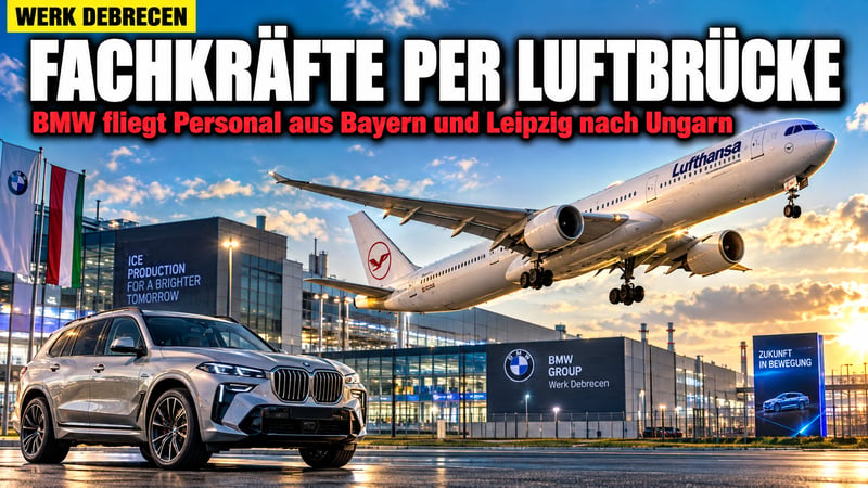 Luftbrücke nach Ungarn: BMW fliegt deutsche Fachkräfte ins E-Werk ein