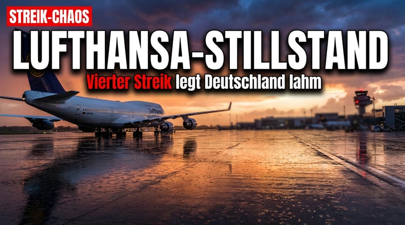 Lufthansa am Boden: Vierte Streikwelle legt Deutschlands Luftverkehr lahm