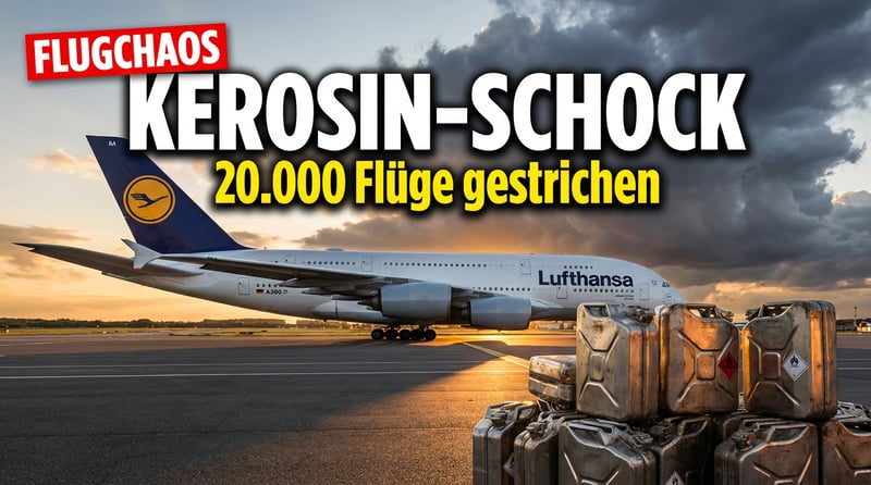 Lufthansa im Krisenmodus: 20.000 Flüge gestrichen – Kerosinpreis-Schock legt den Kranich lahm