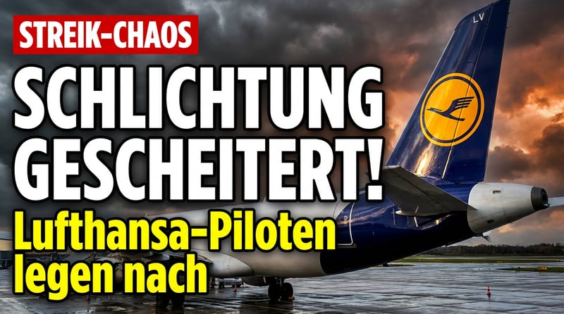 Lufthansa-Piloten im Streikfieber: Schlichtungsversuch krachend gescheitert