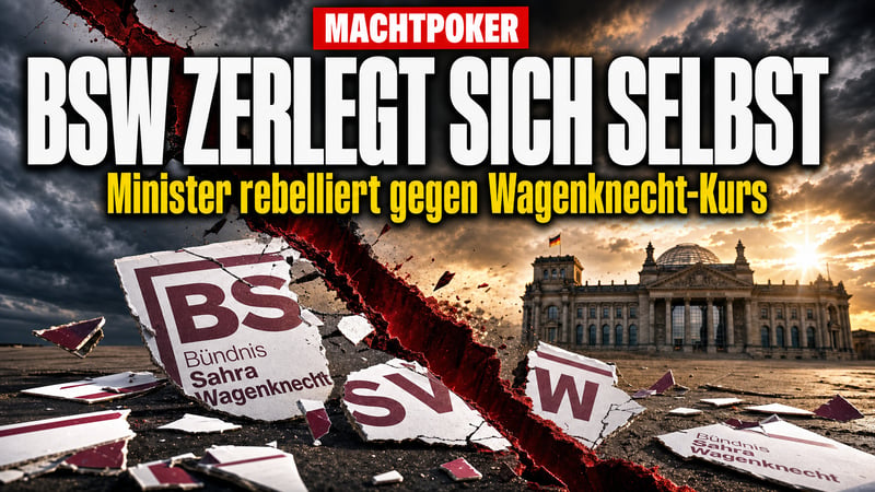Machtpoker im BSW: Minister rebelliert gegen Wagenknecht-Kurs