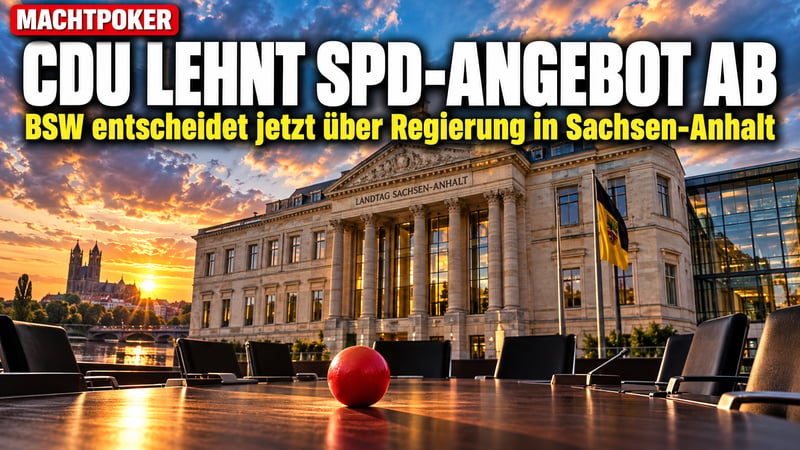 Machtpoker in Magdeburg: CDU lässt die SPD eiskalt abblitzen!
