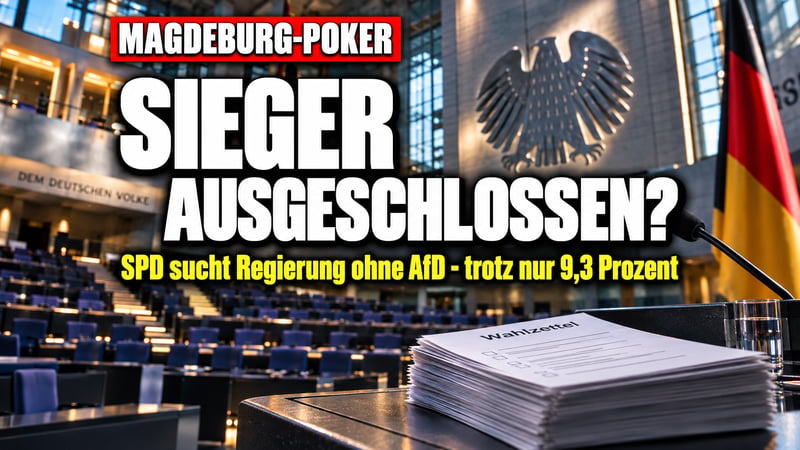 Magdeburg-Poker: SPD will regieren – ohne den Wahlsieger AfD!
