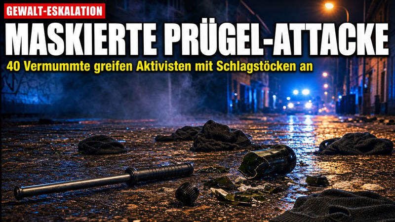 Mannheim: 40 Vermummte prügeln konservative Aktivisten ins Krankenhaus