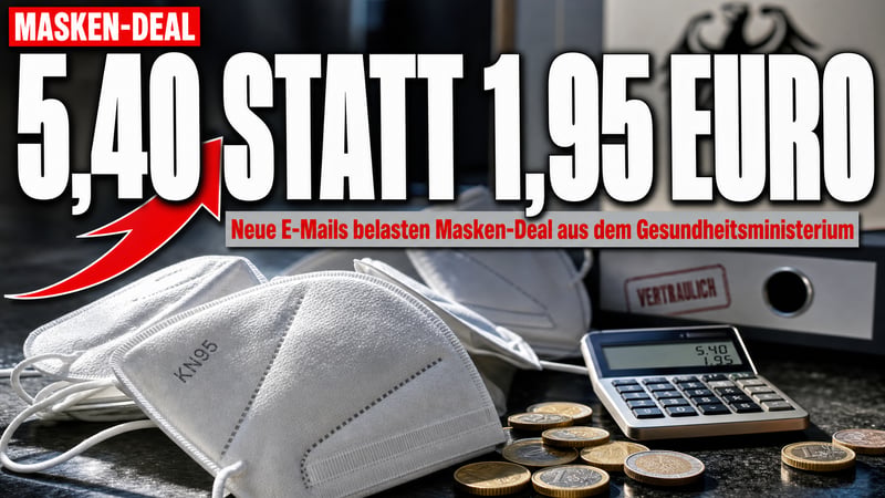 Masken-Deal: 5,40 statt 1,95 Euro – neue E-Mails belasten Spahn