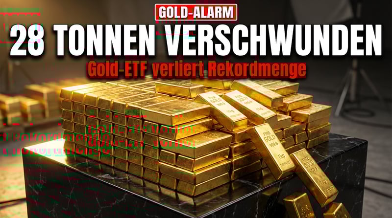 Massiver Goldabfluss beim SPDR Gold Trust: Fast 30 Tonnen in einer einzigen Woche verschwunden