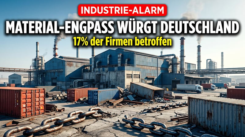 Materialengpässe würgen Deutschlands Industrie – die Quittung für eine ideologiegetriebene Politik