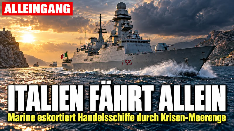 Meloni macht Ernst: Italiens Marine fährt allein gegen die Huthis