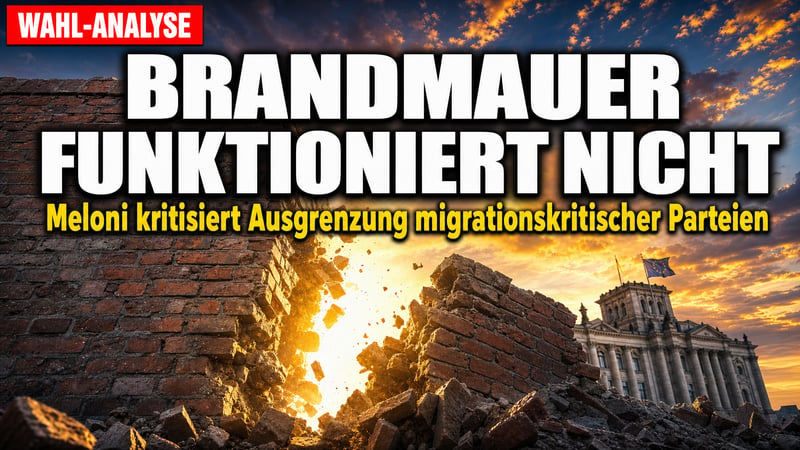 Meloni zerlegt die Brandmauer: „Strategie, die nicht funktioniert“