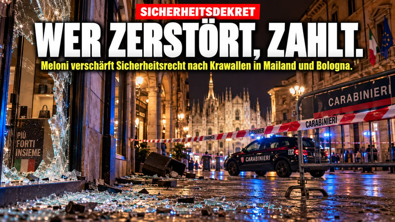Melonis Kampfansage: Wer Italiens Städte verwüstet, muss zahlen!