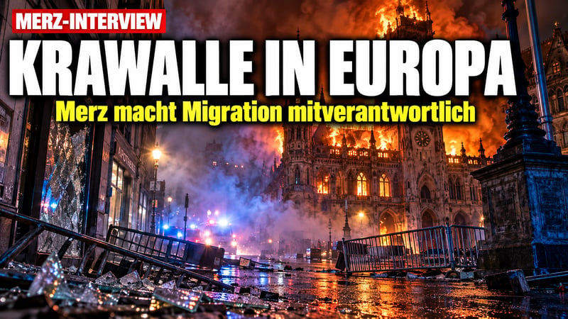 Merz im Bloomberg-Interview: Ist Migration schuld an Europas Krawallen?