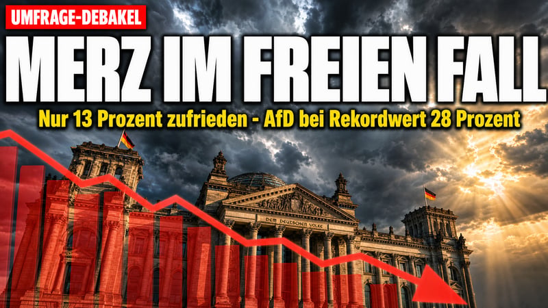 Merz im freien Fall: 13 Prozent â und die AfD zieht davon