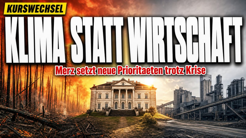 Merz macht auf Klimakanzler – während die Wirtschaft am Boden liegt