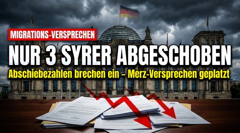 Merz' Migrationsversprechen entlarvt: Abschiebezahlen brechen ein – nur drei Syrer mussten gehen