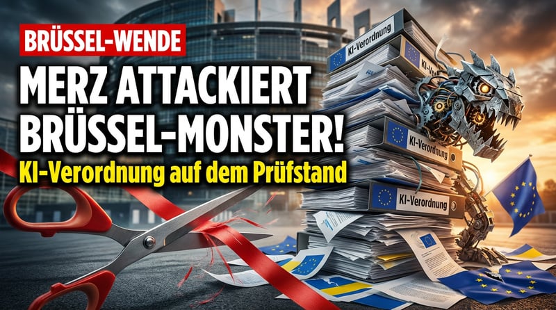 Merz nimmt Brüsseler Bürokratie-Monster ins Visier: KI-Verordnung soll komplett überarbeitet werden