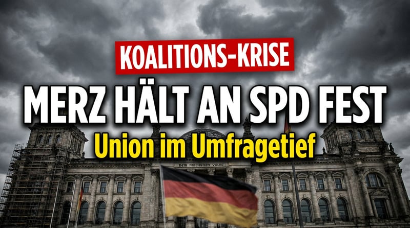 Merz' trotziges Bekenntnis zur SPD: „Keine Alternativen" – während die Union im Umfragetief versinkt