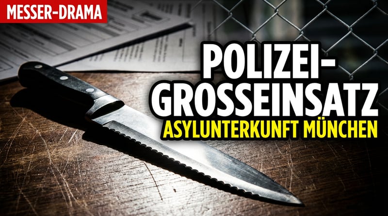 Messer-Bedrohung in Münchner Asylunterkunft: Jemeniter löst Polizei-Großeinsatz aus
