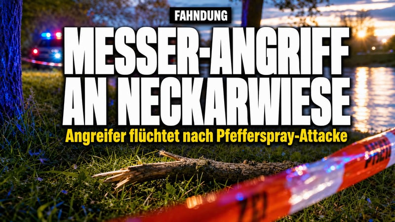 Messer gezogen, Pfefferspray gesprüht: Angreifer flüchtet in Mannheim