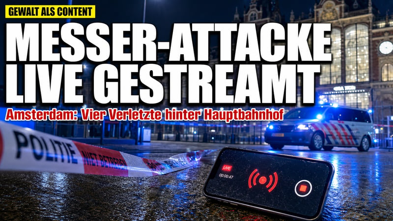 Messerattacke als Livestream: Amsterdam erlebt Gewalt vor Publikum