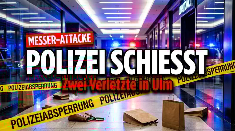 Messerattacke in Ulmer Einkaufszentrum: Polizei muss zur Waffe greifen