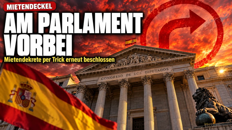 Mietendeckel per Trick: Sánchez regiert an Spaniens Parlament vorbei!