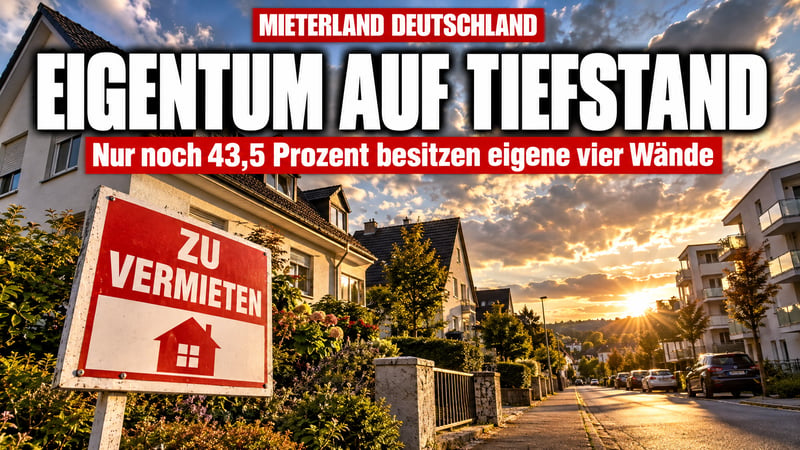 Mieterland Deutschland: Eigentumsquote stürzt auf 20-Jahres-Tief