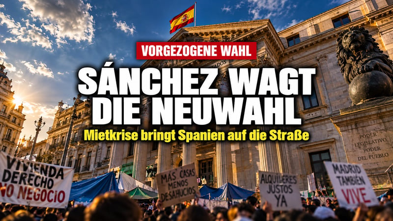 Mietkrise sprengt Madrid: Sánchez setzt alles auf eine Karte!