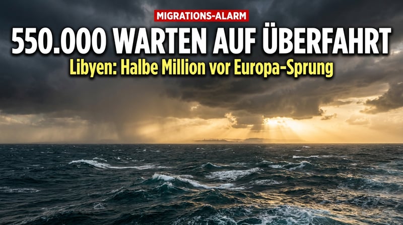 Migrationsdruck explodiert: 550.000 warten in Libyen auf Sprung nach Europa