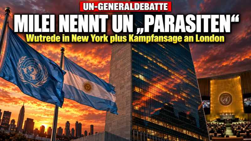 Milei gegen die UN: „Parasiten“-Wutrede und Kampfansage an London!