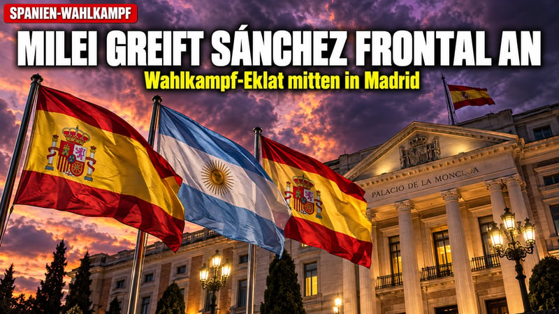 Milei rechnet in Madrid ab: Frontalangriff auf Spaniens Premier SĂĄnchez!