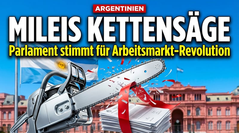 Mileis Kettensäge schneidet tief: Argentiniens Parlament segnet historische Arbeitsmarktreform ab