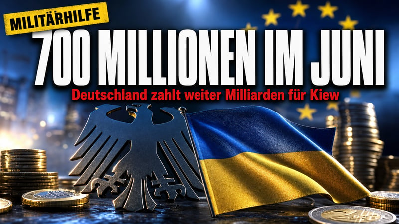 Milliarden fĂĽr Kiew: Deutschland zahlt allein im Juni 700 Millionen