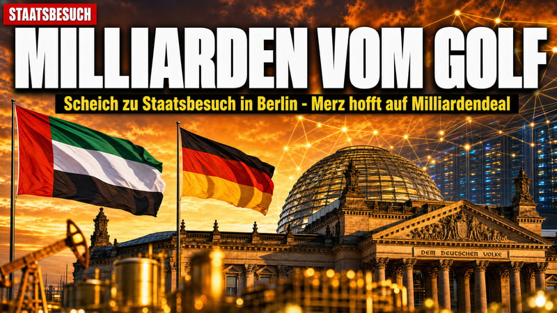 Milliarden vom Golf: Scheich landet in Berlin – und Merz hofft