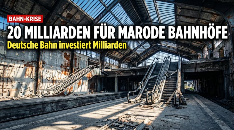 Milliardengrab auf Schienen: Deutsche Bahn will 20 Milliarden Euro in marode Bahnhöfe pumpen