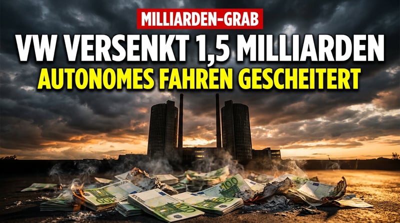 Milliardengrab Wolfsburg: VW versenkt 1,5 Milliarden Euro im autonomen Fahren – und steht mit leeren Händen da