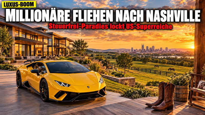 Millionärs-Exodus nach Nashville: Wo Lamborghinis Cowboystiefel ablösen