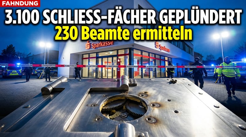 Millionen-Coup in Gelsenkirchen: Sparkasse öffnet nach spektakulärem Einbruch teilweise wieder